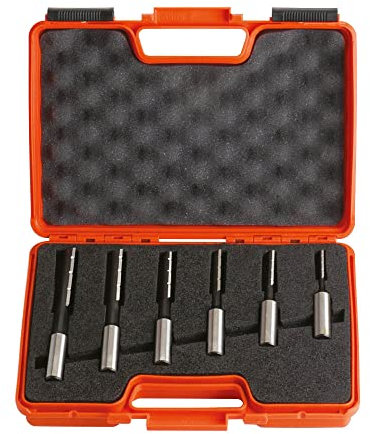 CMT 102.001.10 Set con 6 Punte Diritte per Mortasare, Grigio