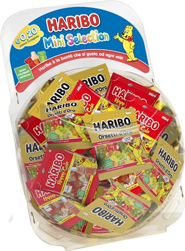 Haribo Mini Selection, Caramelle Gommose, Gusto Frutta, 1800gr | Ideali Per Feste, 150 Bustine Da 12gr