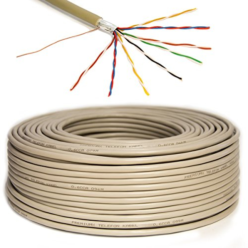 Premium X 25m Telefonkabel 8x2x0,6mm J-Y(ST) Y Telefonleitung 16-Adern rund Fernmeldekabel Installationsleitung Verlegekabel
