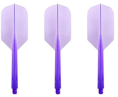 Darts Corner Condor Integrierter Flight & Stem – Zero Stress – Slim – Viola chiaro lungo – 1 Set (3)