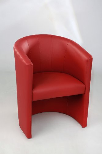 Cocktailsessel Design Farbe Rot Sessel Clubsessel Loungesessel Club Möbel Bürosessel Praxismöbel Kunstleder Neu