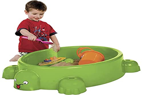 Paradiso Toys - 743 - Jeu de Plein Air - Bac à Sable Tortue + Couvercle, Vert