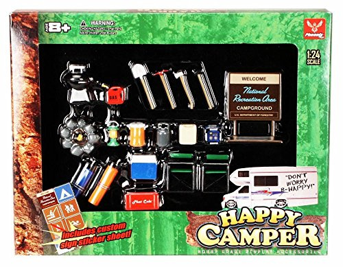 Happy Camper - Phoenix Garage Diorama Accessory Set 18430 - 1/24 Scale diecast car Diorama Accessory