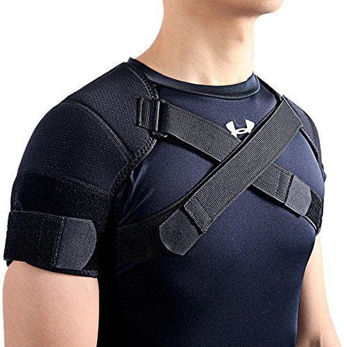 Kuangmi Sport Double Shoulder Support Adjustable Black 1 Piece (Medium)