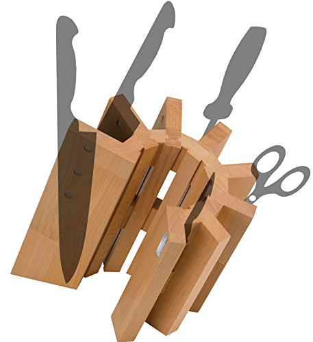 Arte Legno 51 Pisa Magnetischer Messerblock, Buche massiv Holz Natur lackiert