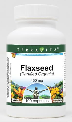 Flaxseed (Certified Organic) - 450 mg (100 Capsules, ZIN: 517688)