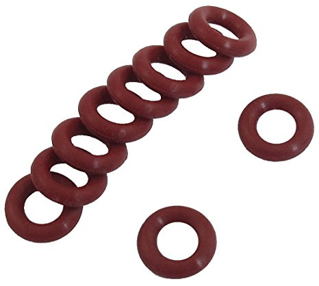 sourcing map 10 Stück Red 10 mm x 2.5 mm Oil Seal O-Ringe Dichtungen | Unterlegscheiben de