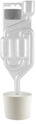 AlcoFermBrew GUMMISTOPFEN MIT Loch 54/50mm + GÄRRÖHRCHEN – Korken | Fermentation | Wein Ballon | WeinHefe | Flaschenkorken | Weinballon Korken | Gärausatz | Labor | Glasballon