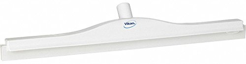 Vikan 77145 Rubber Polypropylene Frame Double Blade Squeegee, 24, White
