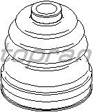 TOPRAN 111 778 Faltenbalg, Antriebswelle