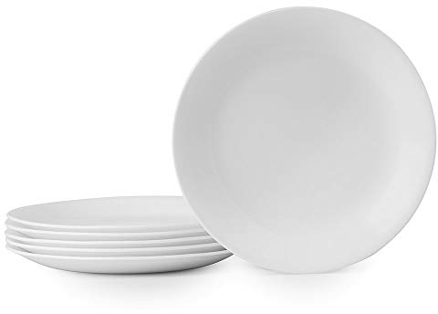 Corelle Winter Frost 6-Pack Lunch Plates, White 8.5 / 21.6cm