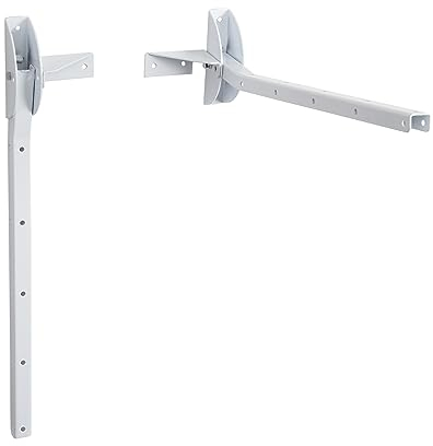 Sauvic Stendibiancheria da parete ribaltabile in acciaio galvanizzato di colore bianco