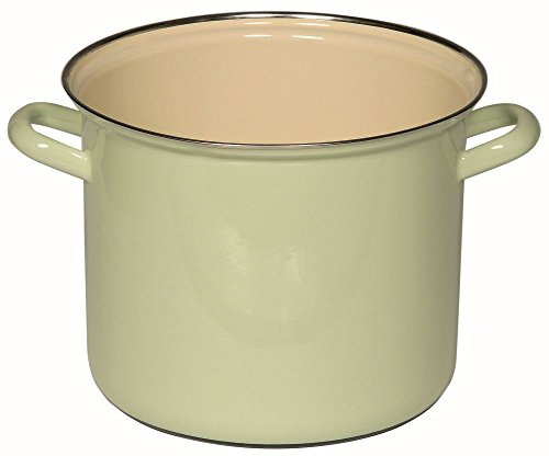 Riess, 0274-006, Topf mit Chromrand Ø 22cm, BUNT PASTELL, Emaille, Vol. (rec.): 5,7 Liter, Made in Österreich, LBH: 30,1x23,7x18,9cm, 1,824kg, Induktionskocher kompatibel, Gasherd geeignet