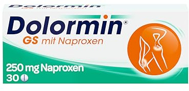 Dolormin GS mit Naproxen, Schmerztabletten bei Gelenkschmerzen, 30 St. | Dolormin GS mit Naproxen – Bis zu 12 Stunden Schmerzlinderung – mit nur 1 Einnahme
