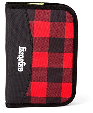 ERGOBAG LumBearjack Federmäppchen, 21 cm, 1.1 L, Black Red Checks