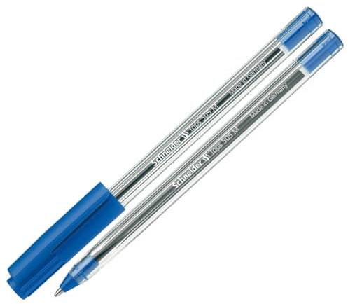 Schneider Tops 505 M Kugelschreiber (Clipkappe, Edelstahlspitze) 50er Packung blau