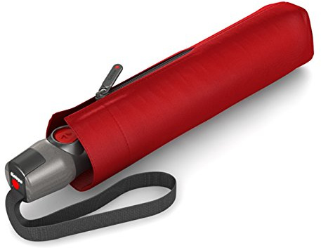 KNIRPS T.200 Medium Duomatic fällbart paraply, 28 cm, Röd, 28 cm, Fällbart paraply