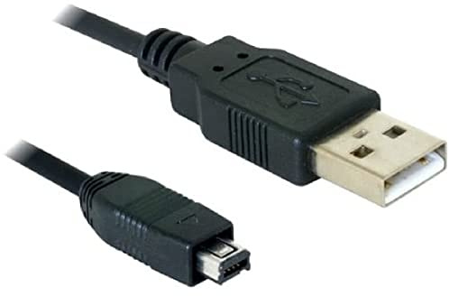 DeLOCK USB Cable 2.0 Mini 4-Pin Hirose 1,5 m USB A USB B Schwarz