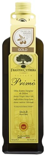 Frantoi Cutrera Primo Cold Extracted Italian Extra Virgin Olive Oil Cold Pressed, Polyphenol Rich Olive Oil, Authentic Certified DOP Sicilian EVOO Imported From Italy, 25.4 fl oz (Pack of 1)