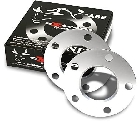 NJT eXtrem 780003 Cales Elargisseurs de voies 10mm (paire) - 5mm (épaisseur par Cale) Entraxe 5/120, Alésage central 72,6mm