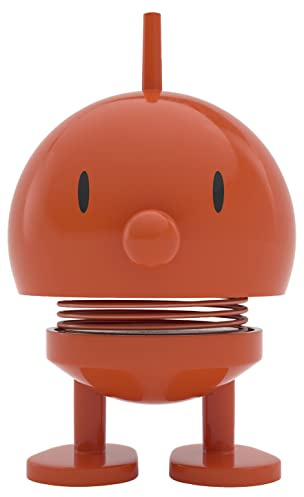Hoptimist Bumble Wackelfigur & Glücksbringer, Skandinavische Deko Figuren für Wohnzimmer, Schreibtisch, Büro, Bürodeko & Lustige Kleine Geschenke, 4,5 x 5,8 x 7,6 cm, Small, Orange