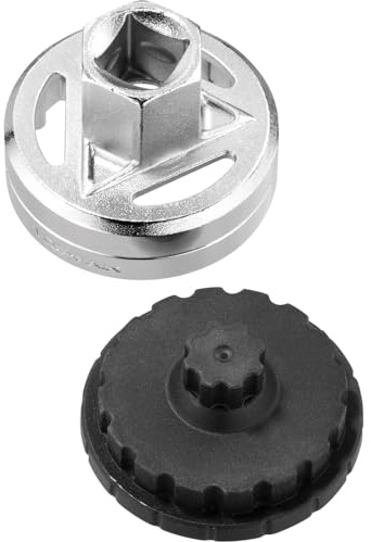 Topeak Kurbelbefestigungsschraube External Bottom Bracket Tool aus Stahl und Fiberglas in der Farbe Schwarz-Silber, Maße: 5,2cm x 5,2cm x 4cm, 15410027