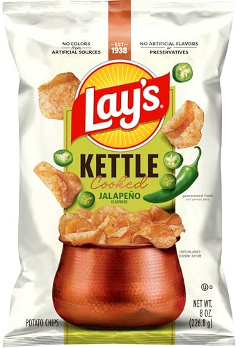 Kettle Cooked Jalapeno Potato Chips, 8 Oz