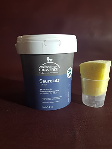 Säurekitt 1,5 kg Schornsteinkleber Schamottkleber Kaminkleber