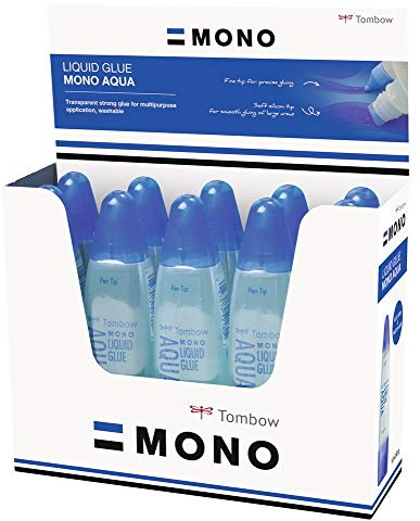 Tombow PT-WTC-10P Liquid Aqua Glue Extra Strong with Two Tips - Pack of 10