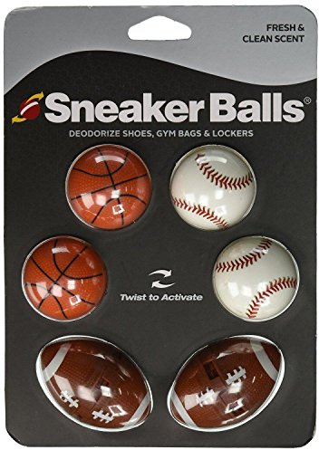 Sneaker Balls Odor-Fighting Shoe Fresheners, Eliminates Unpleasant Smells, Perfect For Sneakers, Gym Bags, Gear Bags, Drawers, Lockers, And More!, Sports, 6 Pack