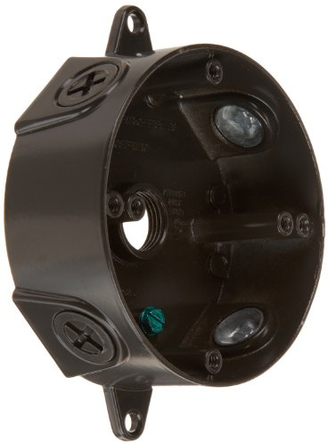 RAB Lighting VXCA Weatherproof Round Box, Aluminum, 1/2 Hole Size, 4 Diameter, Bronze, NO Cover