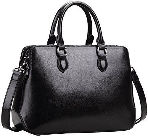 HESHE Geldbörsen und Handtaschen aus echtem Leder für Damen, Tragetaschen, Schultertaschen, Crossbody-Tasche, Tragegriff oben