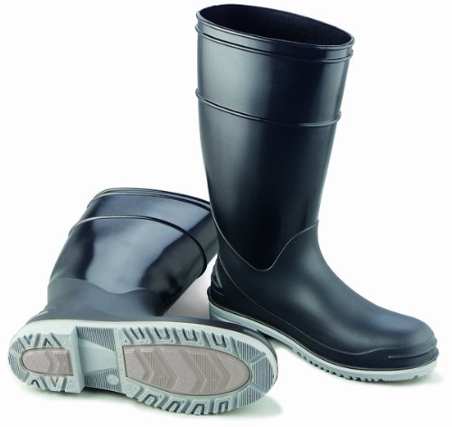 Dunlop Goliath Steel Toe - Waterproof Work Boots for Men & Women - Safety Boots Made from PVC - Rubber Boots with Chemical Protection - Black - Size 8
