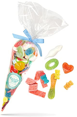 Der Zuckerbäcker Auslese Großformat, Große Schultüte Erwachsene - Bunter Süßigkeiten-Mix mit saure Süßigkeiten & Gummibärchen - Perfektes kleines Dankeschön-Geschenk & Nervennahrung für den Start
