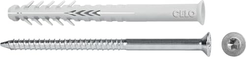 Celo Rahmendübel 10x160 HBR - Hohlraumdübel mit Senkholzschraube TX 40 mit ETA-Zulassung, Nylon/Stahl