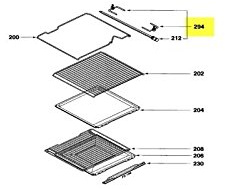 BRANDT - broche complete pour cuisinière BRANDT