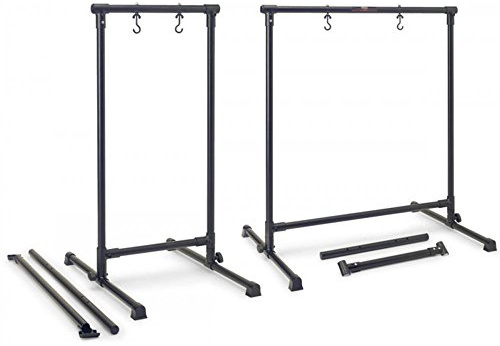 Stagg GOS-0828 Soporte profesional de metal para gong con 2 tubos de barra transversal intercambiables para ajuste de longitud