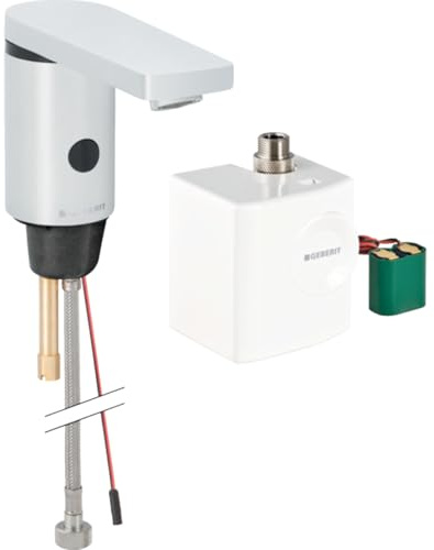 Geberit 116.336.21.1 – Elektronische Waschtisch Armatur Bio 186, ohne Mixer, Autonome