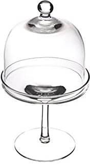 SWEET HOME Alzata con cupola in vetro trasparente per dolci e frutta cod.23143257A cm 27h diam.11,5 by Varotto & Co.