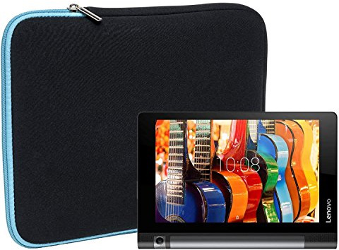 Slabo Tablet Tasche Schutzhülle für Lenovo Yoga Tab 3 (10 Zoll) / Lenovo Yoga Book Hülle Etui Case Phablet aus Neopren – TÜRKIS/SCHWARZ