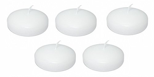 D'light Online Large 7,6 cm candele galleggianti – Confezione da 36 pezzi/case – Event confezione maxi White