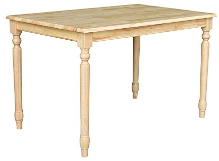 International Concepts Solid Wood Casual Dining Table in Natural Brown Finish
