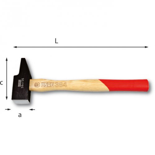USAG 384 - Martello con manico in legno per meccanici 384018