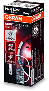 Osram Night Breaker Unlimited Halogen Birne - H3 - 12V/55W - pro Stück