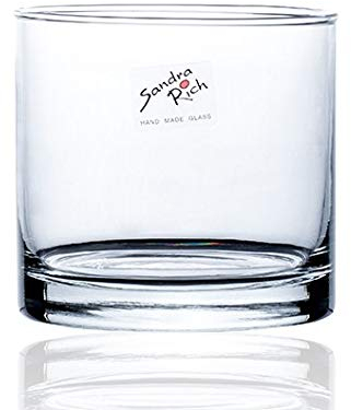 Sandra Rich Glasvase, Dekoglas CYLI H. 10cm D. 10cm zylindrisch Glas rund