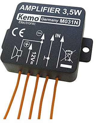 Kemo M031N robuster Universal-Verstärker 3,5 W. Feuchtigkeits- und rüttelfest. Elektronische Sicherungen gegen Überhitzung und Überlastung