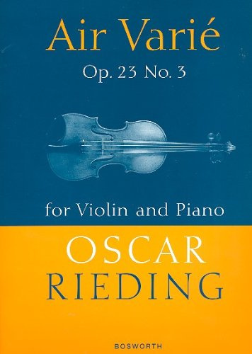 OSKAR RIEDING: AIR VARIE OP. 23/3 - aus den 4 leichten Vortragsstücken für Violine (1.-3. Lage) und Klavier - mit Bleistift - Noten/sheet music