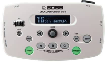 BOSS VE-5 kompakter Vocal Performer für Sänger | Persönlicher Effekt-Prozessor | Phrasen-Looper für Harmonize-Effekte und Layered Beatboxing | Inklusive Halterung für Mikrofonstative