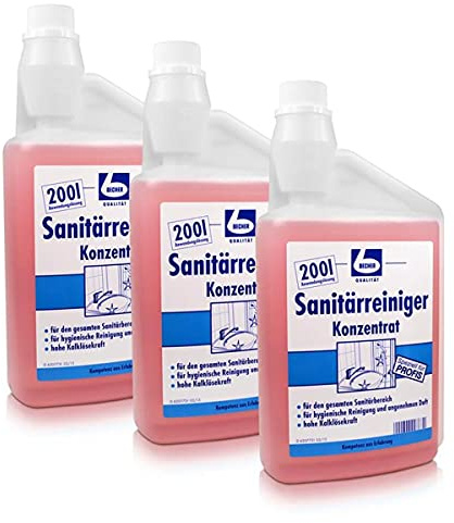 Dr. Becher Sanitärreiniger Konzentrat 1L hohe Kalklösekraft (3er Pack)