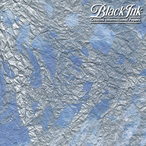 Black Ink Paper Thai Marble Momi Sky/Silver 24 x 36 cm